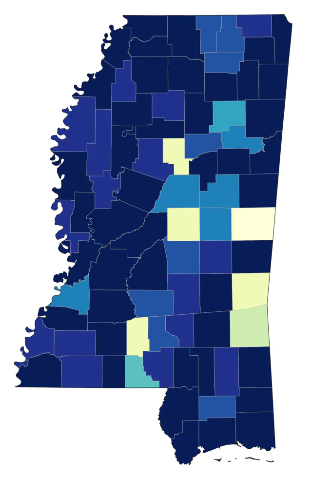 Cooper's Hawk county map