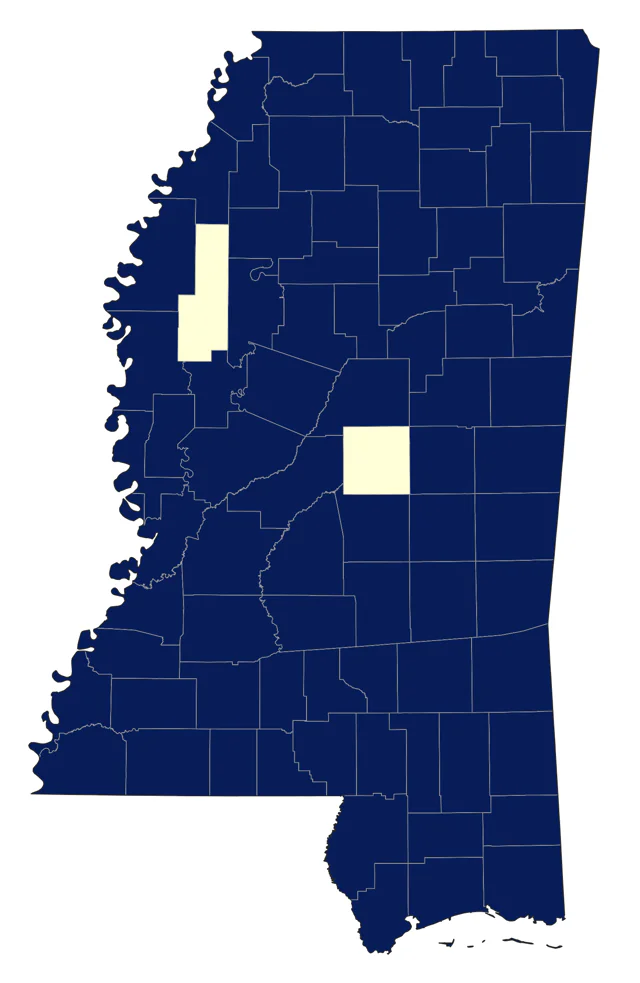 Eastern Bluebird county map
