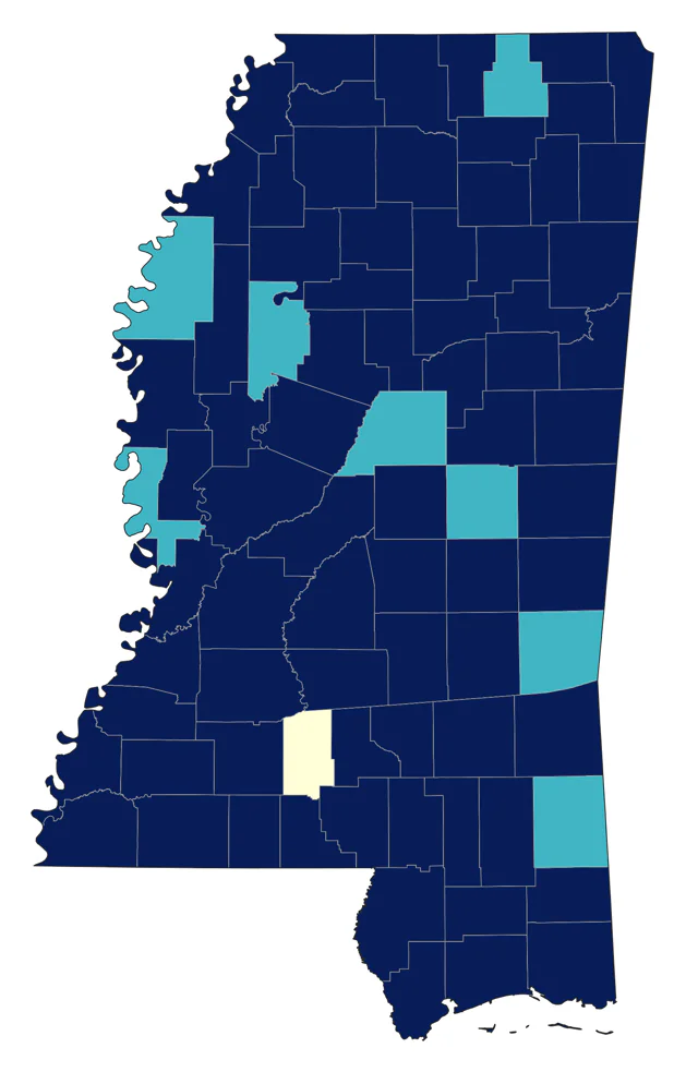 Eastern Kingbird county map
