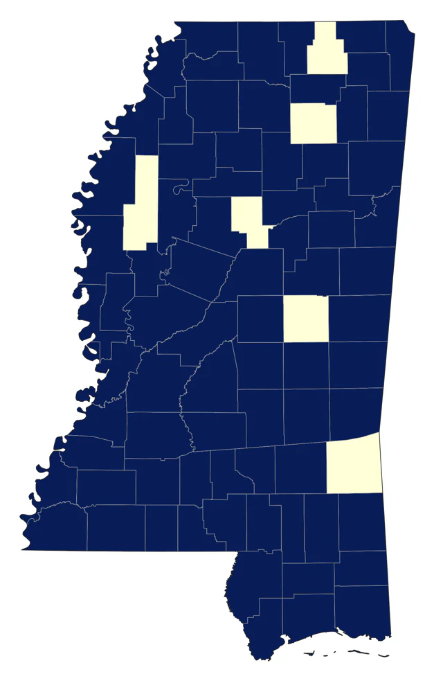 Eastern Phoebe county map