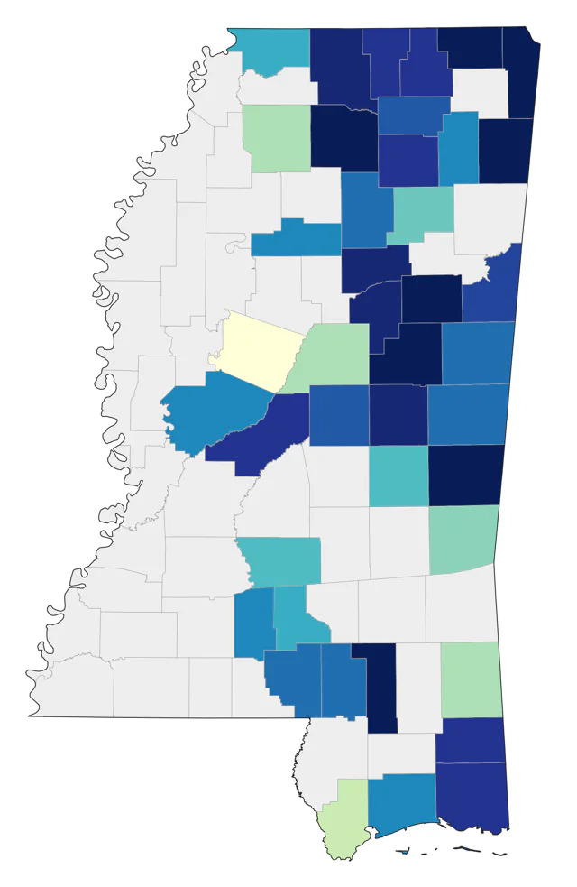 Eastern Whip-poor-will county map