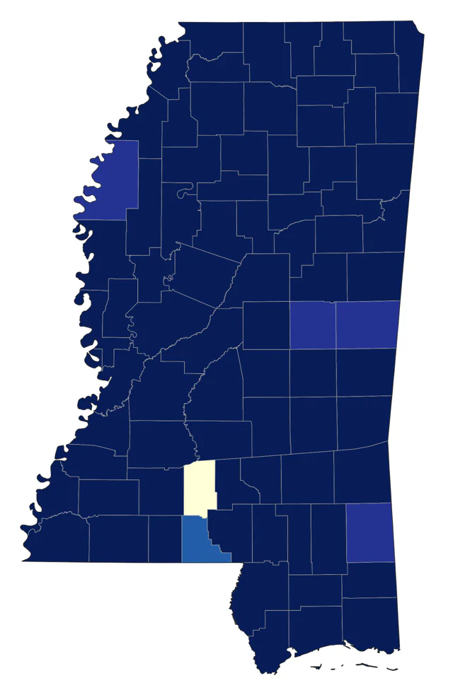 Eastern Wood-Pewee county map