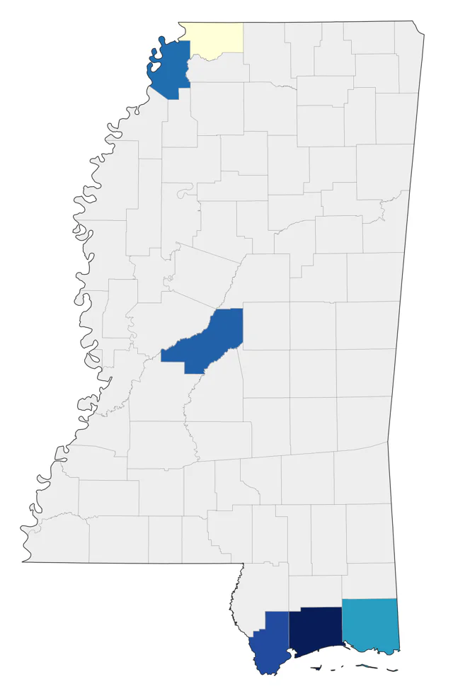 Glaucous Gull county map