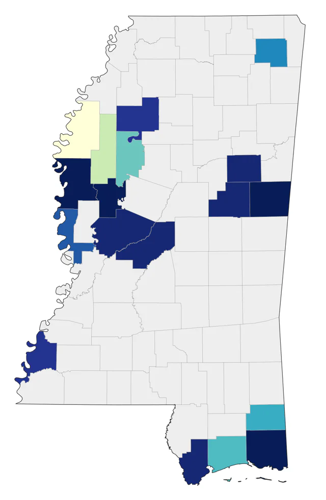 Glossy Ibis county map