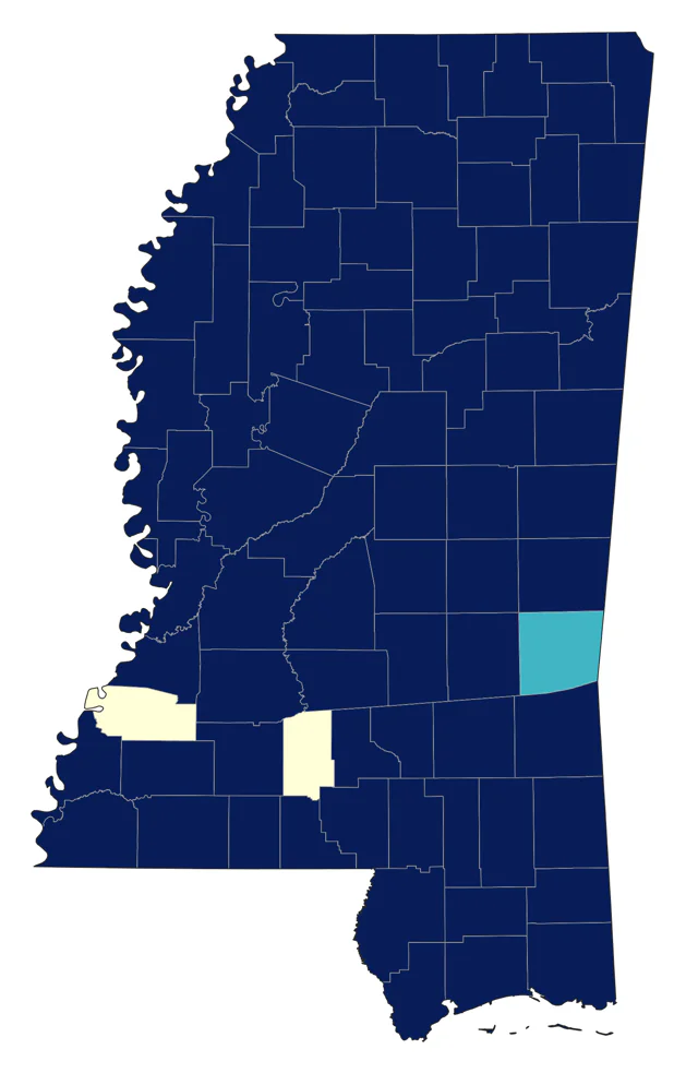 Great Blue Heron county map