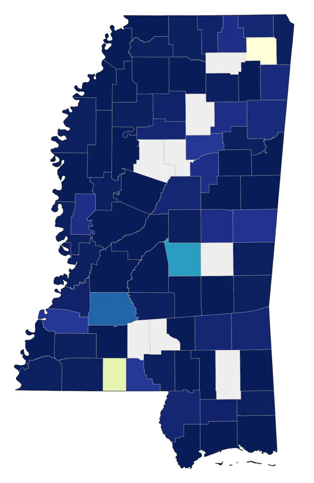 Great Horned Owl county map