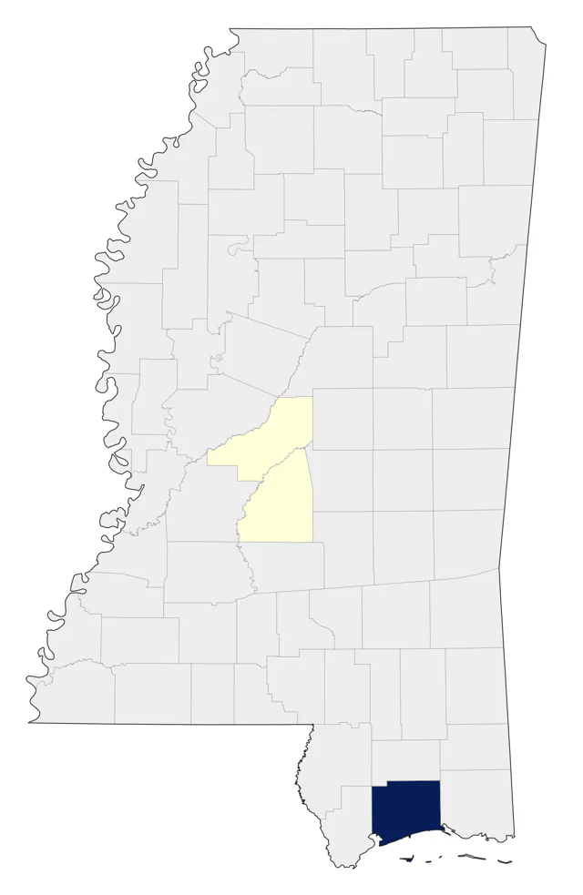 Great Shearwater county map