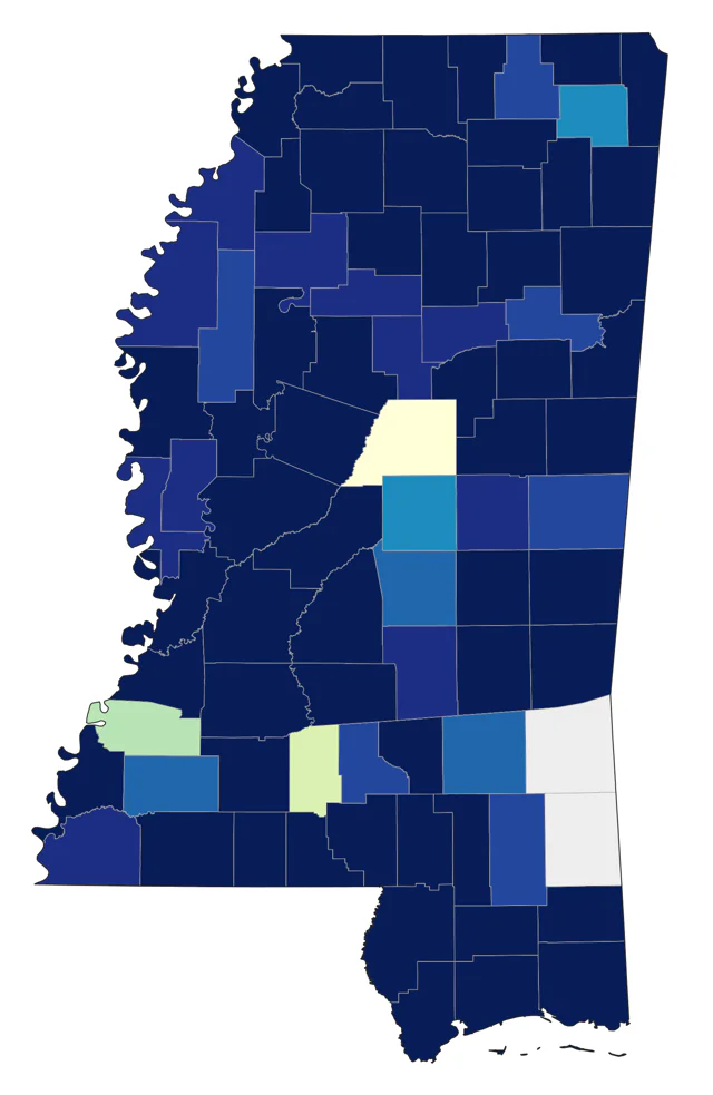 Green Heron county map