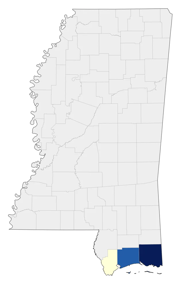 Groove-billed Ani county map