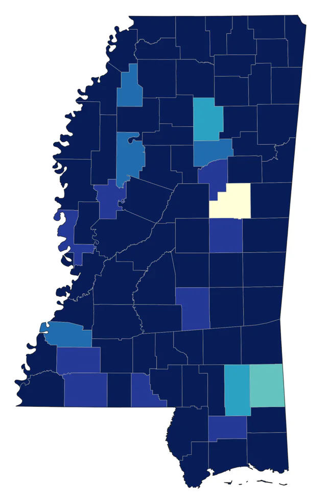 House Finch county map
