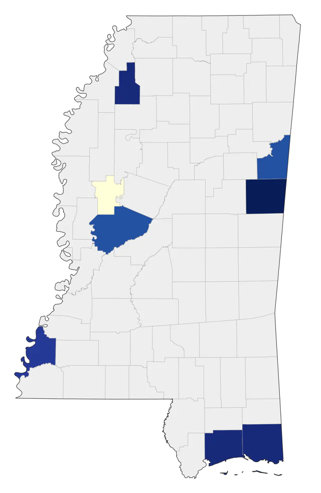 Hudsonian Godwit county map