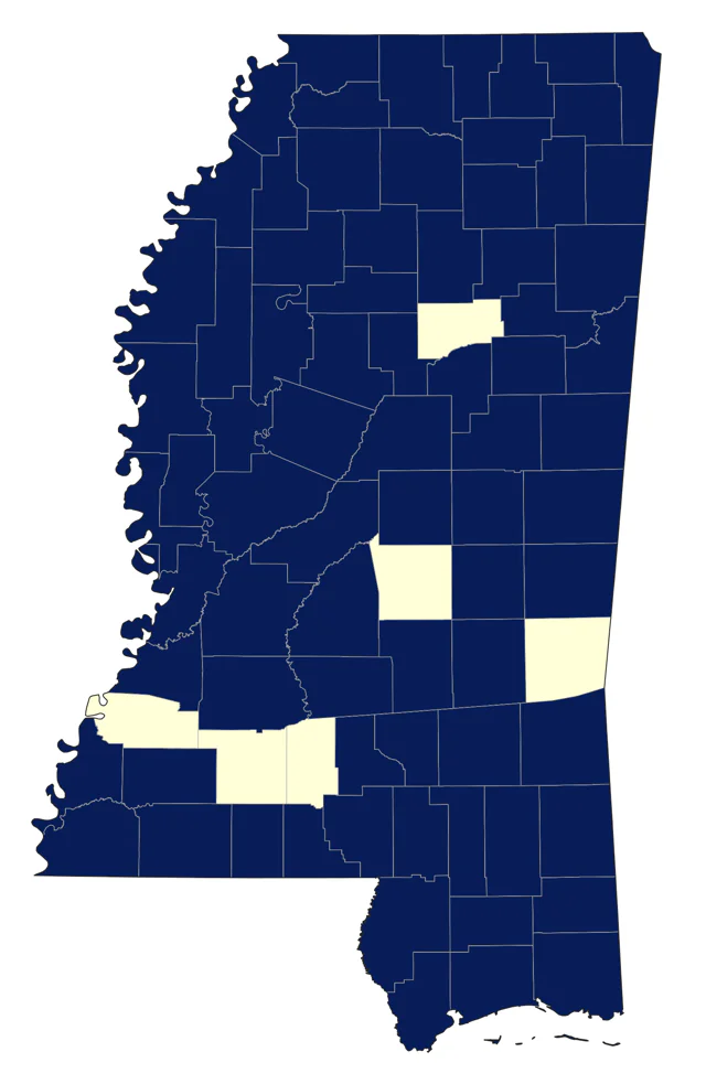 Indigo Bunting county map