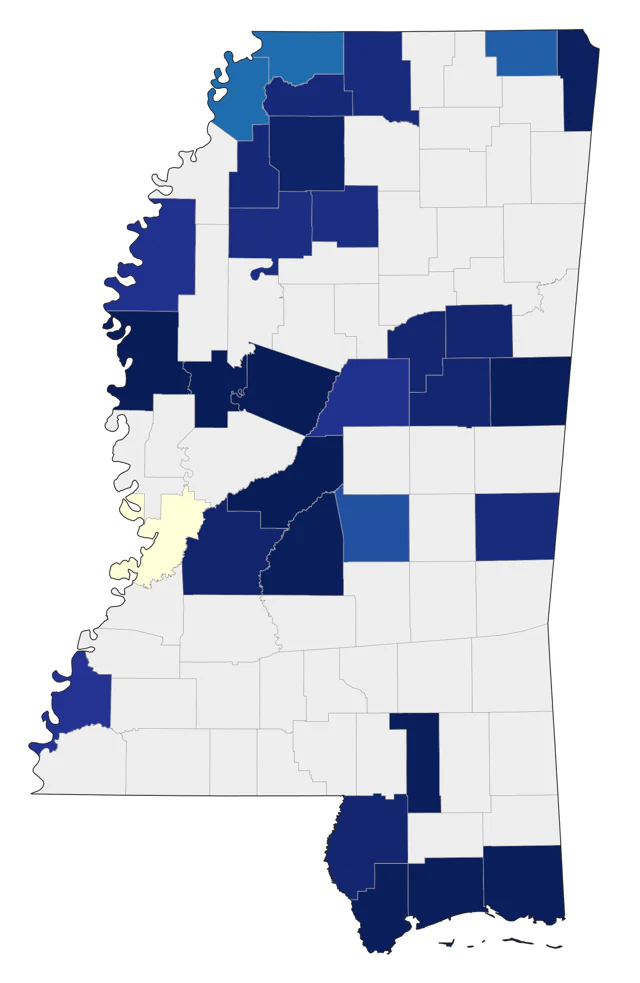 King Rail county map