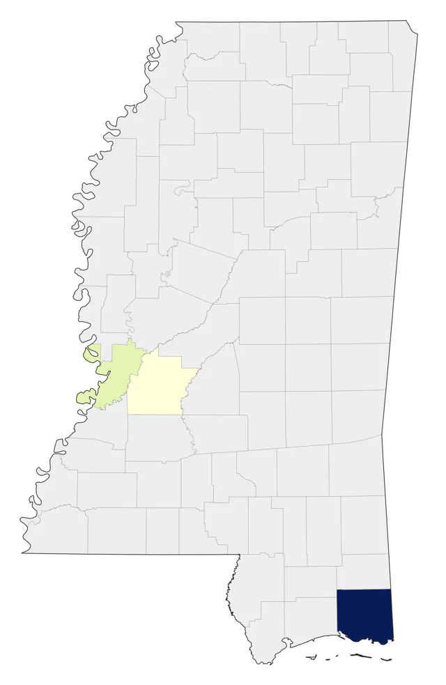 Lesser Goldfinch county map
