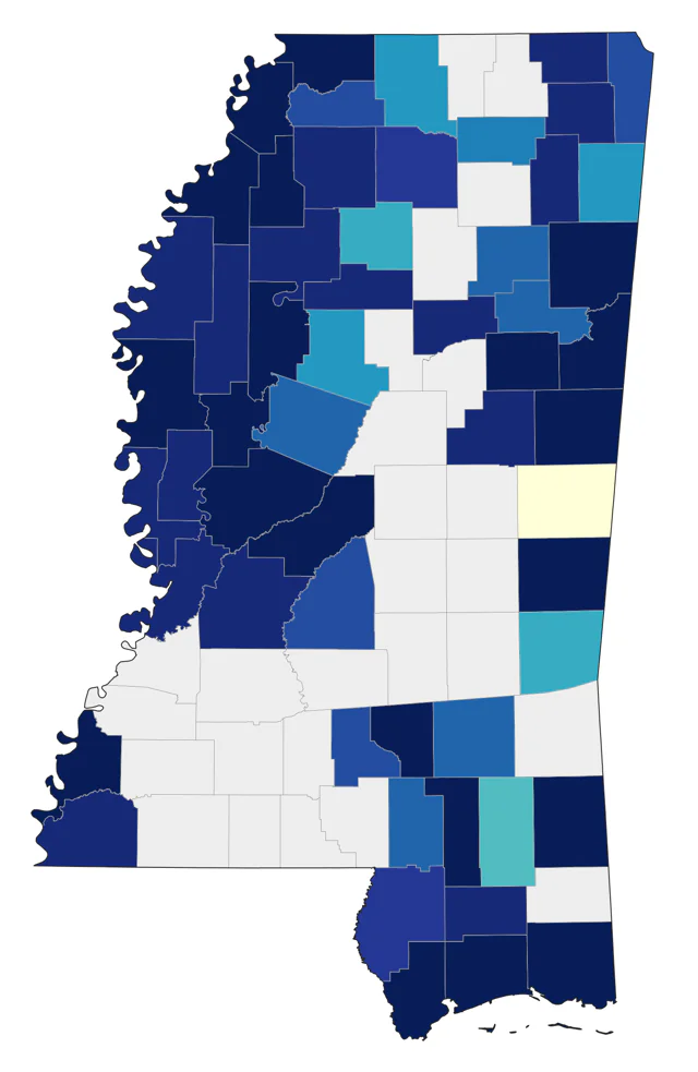 Lesser Yellowlegs county map