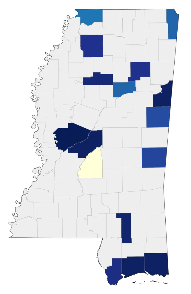 Long-tailed Duck county map
