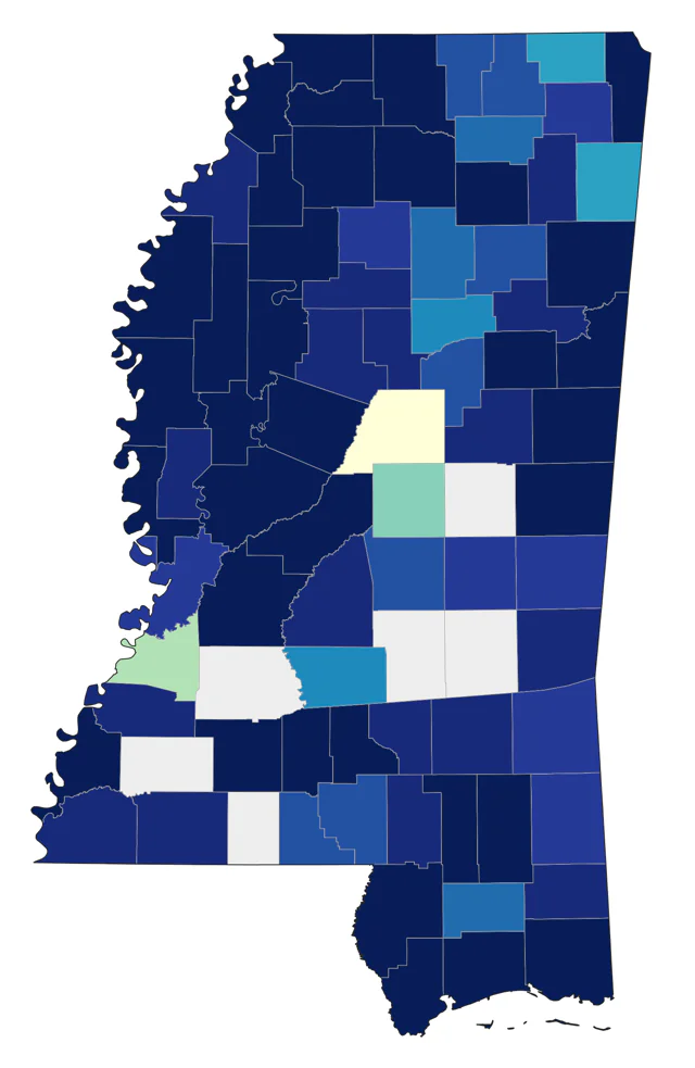 Northern Harrier county map