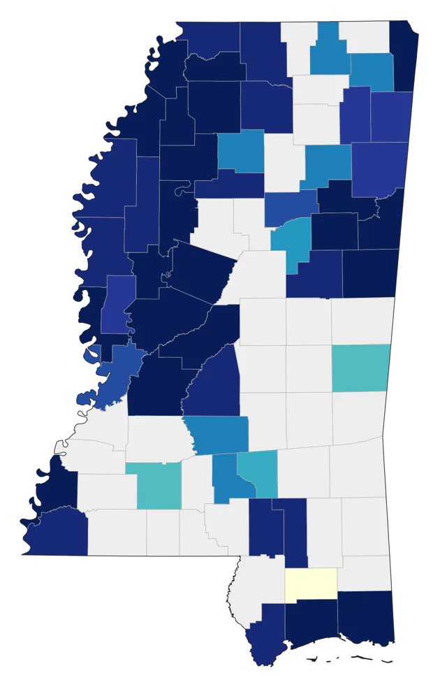 Northern Pintail county map