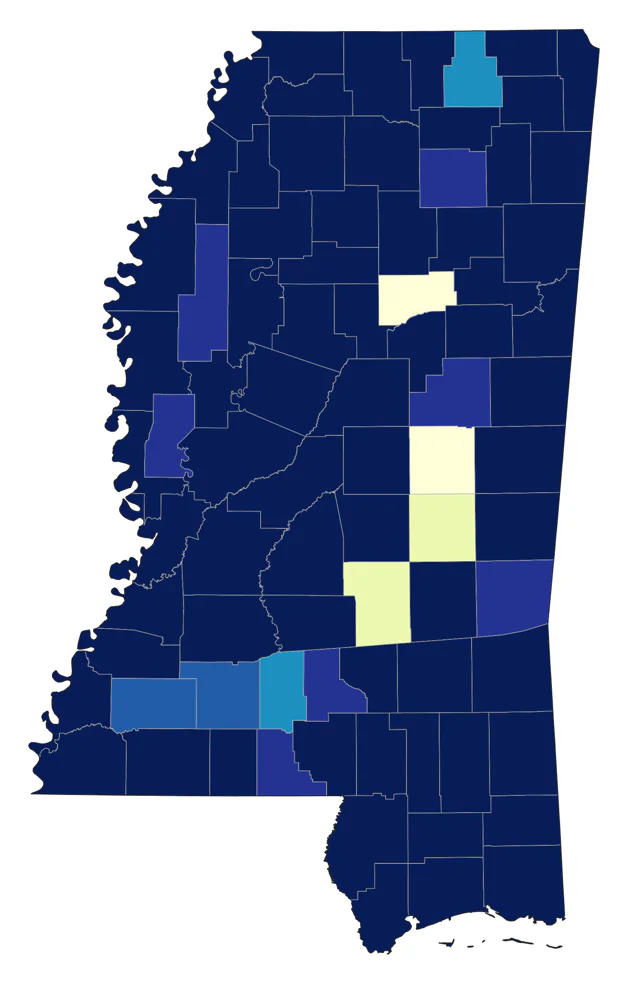 Northern Rough-winged Swallow county map