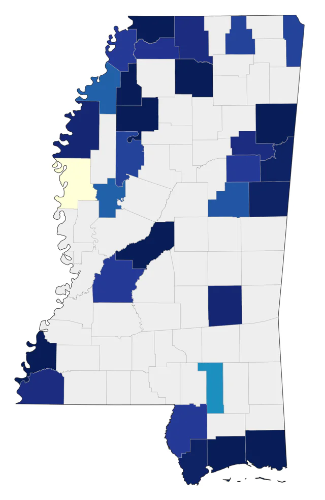 Olive-sided Flycatcher county map