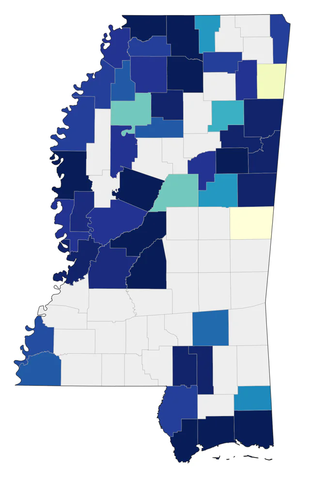 Philadelphia Vireo county map
