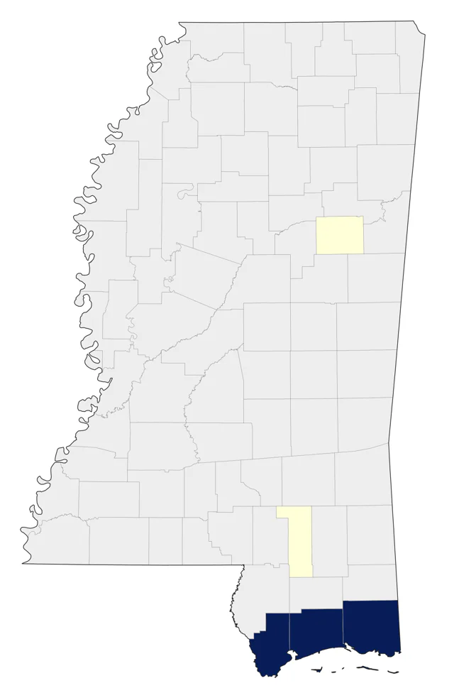 Reddish Egret county map