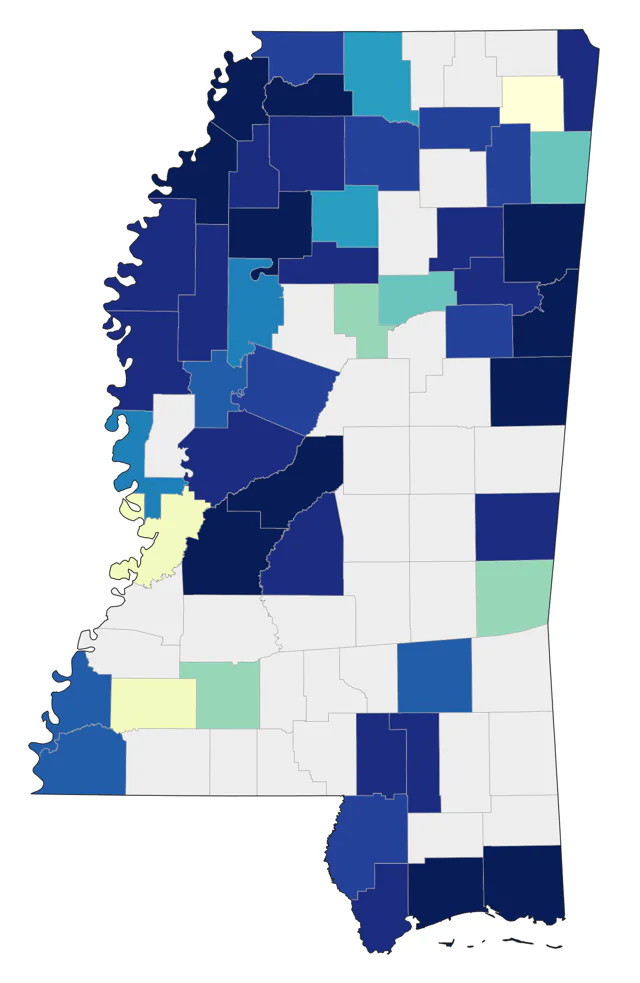 Redhead county map