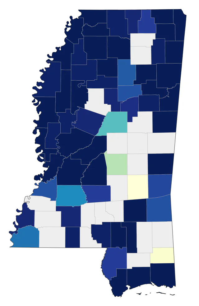Ring-billed Gull county map