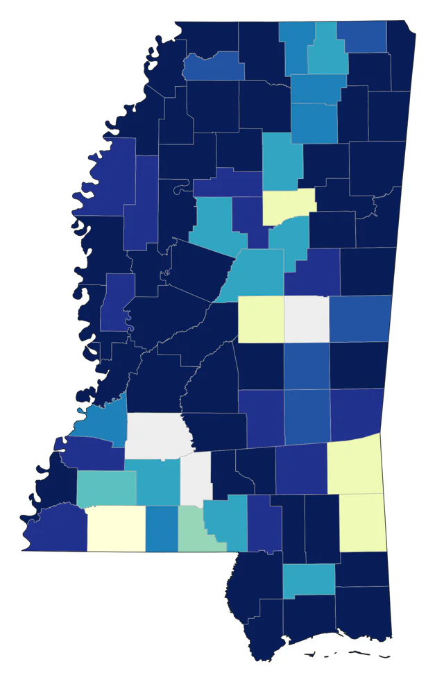 Savannah Sparrow county map