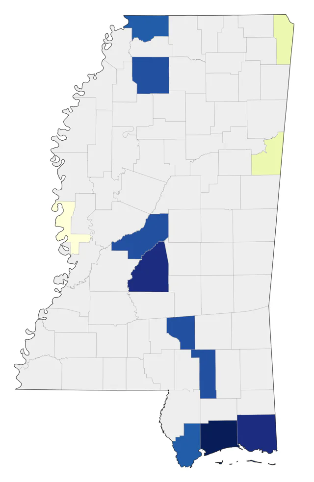 Sooty Tern county map