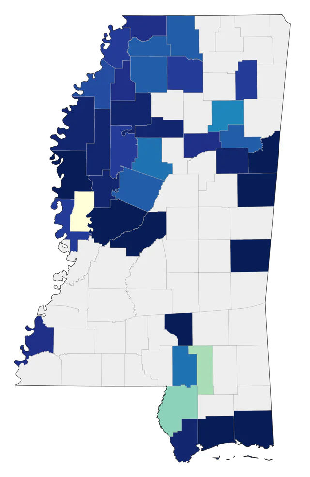 Stilt Sandpiper county map