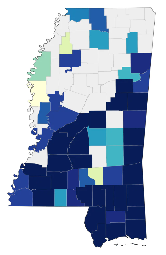 Swallow-tailed Kite county map