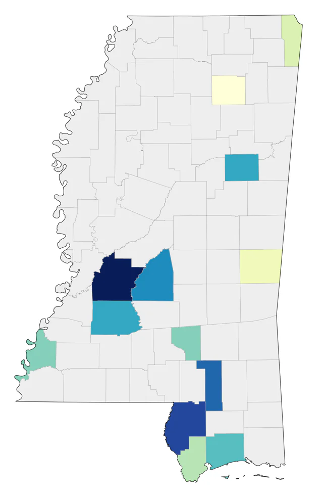 Swan Goose county map