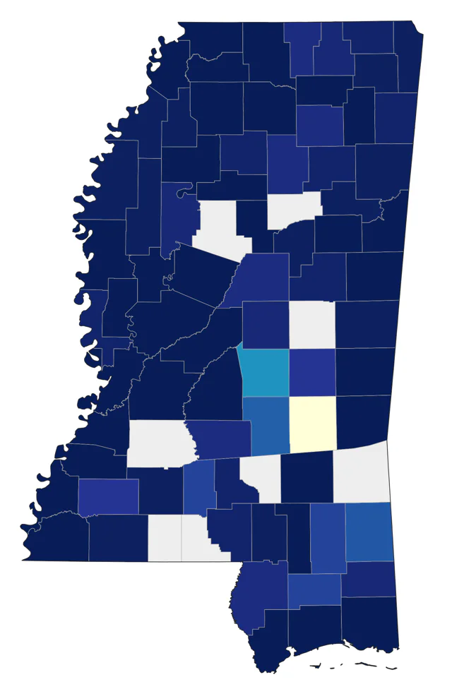 Tennessee Warbler county map