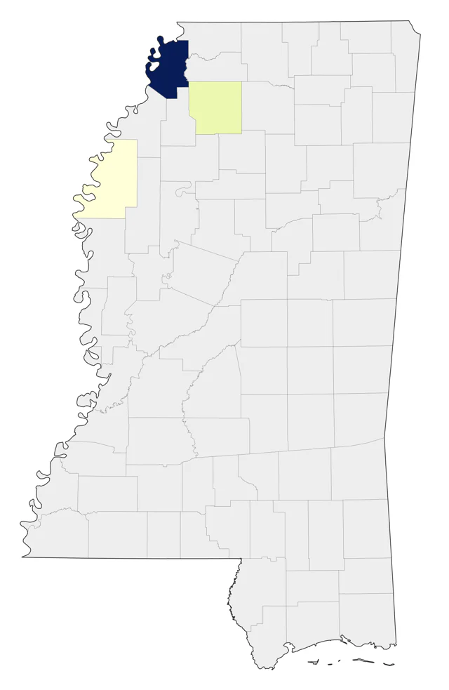 Trumpeter Swan county map