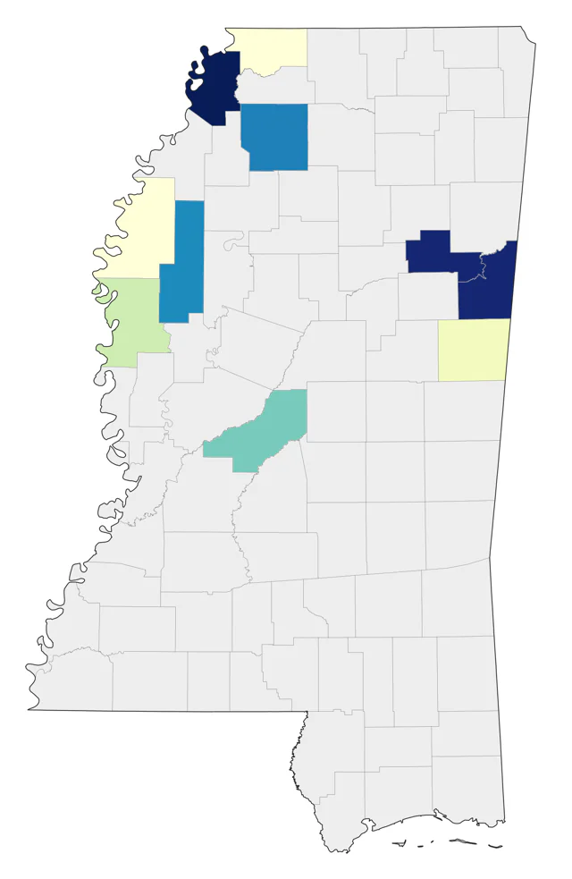 Tundra Swan county map