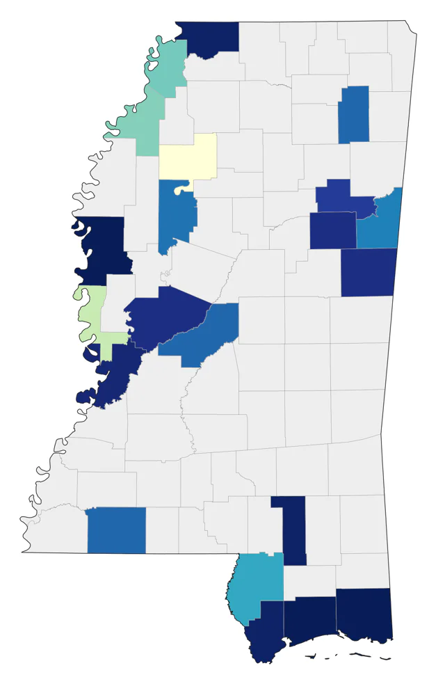Western Kingbird county map