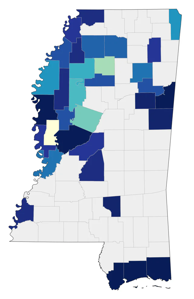 Western Sandpiper county map