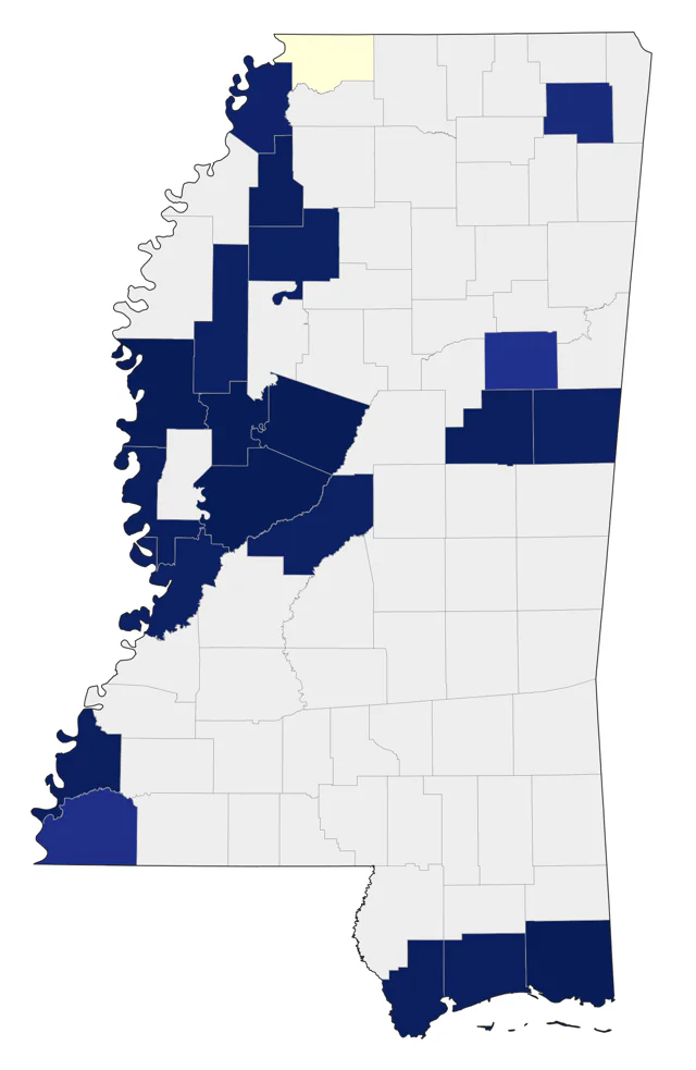 White-faced Ibis county map