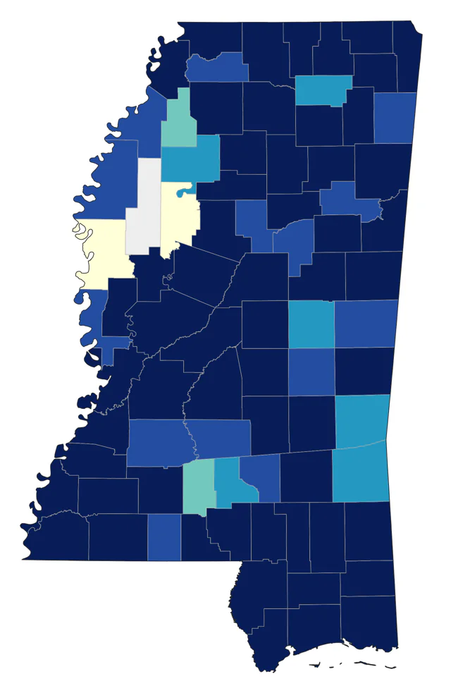 Wild Turkey county map
