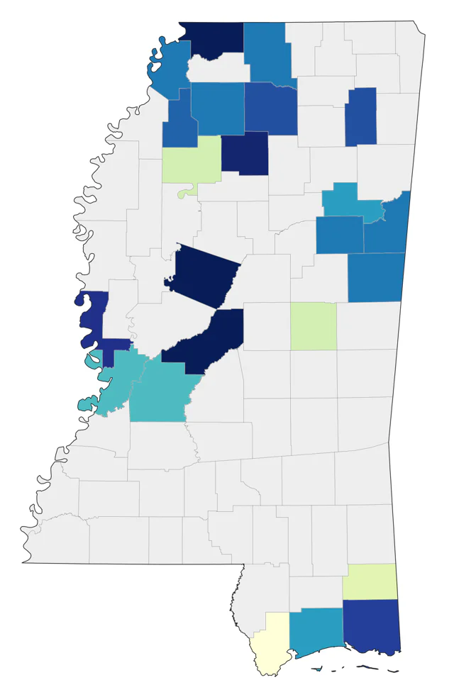 Willow Flycatcher county map