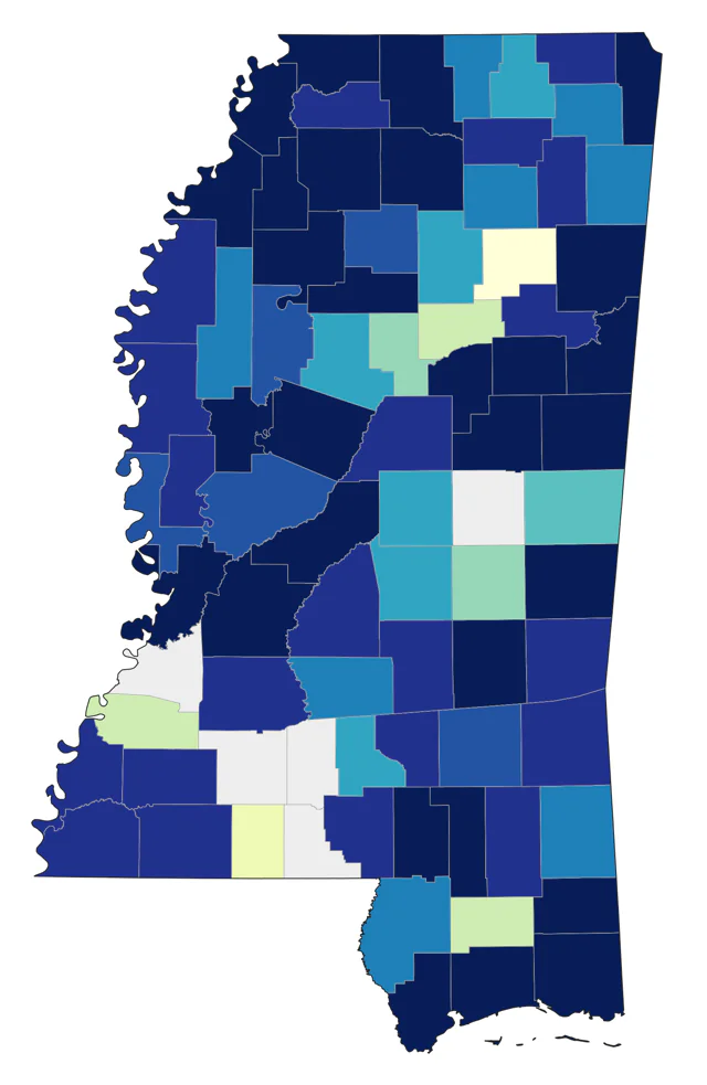 Winter Wren county map
