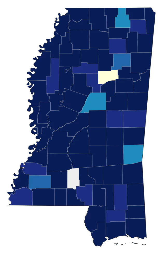 Wood Duck county map