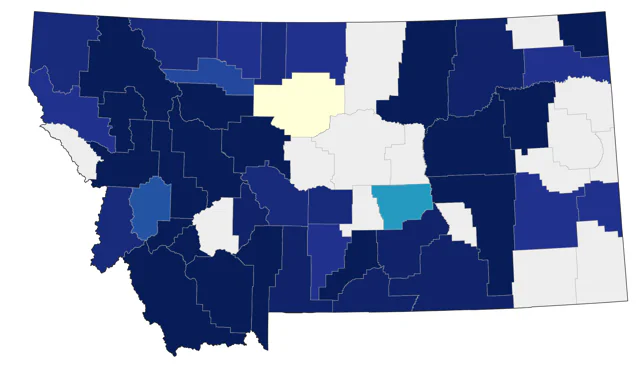 American Herring Gull county map