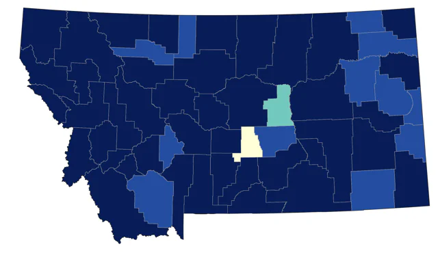 American Redstart county map