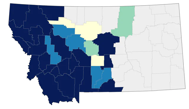 American Three-toed Woodpecker county map