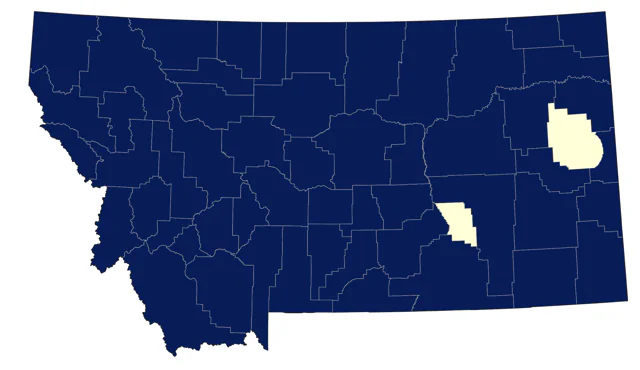 American Wigeon county map