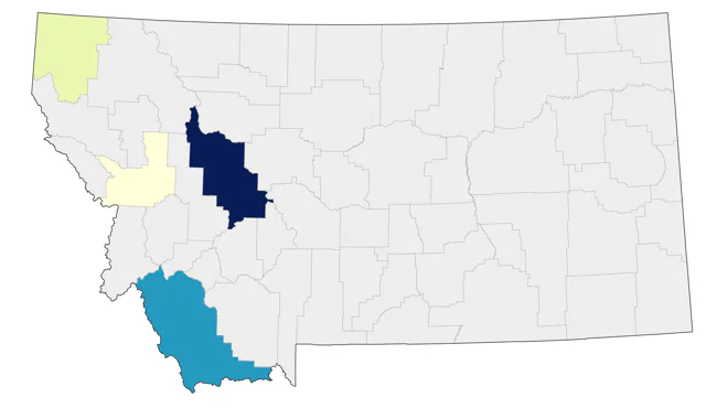American Woodcock county map