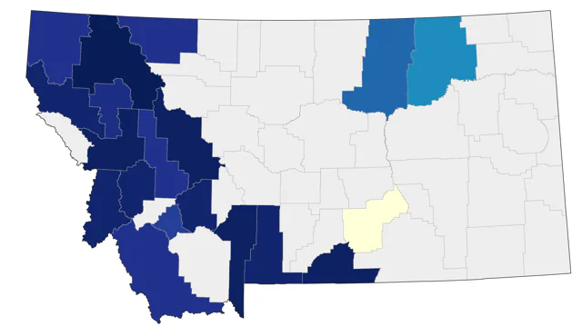 Anna's Hummingbird county map