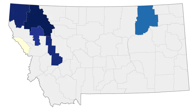 Band-tailed Pigeon county map